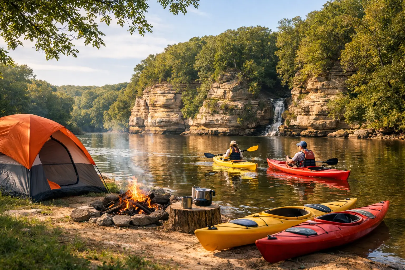 Camping Near Starved Rock With Kayaking