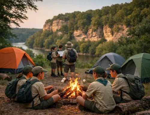 Scout Group Camping Near Starved Rock