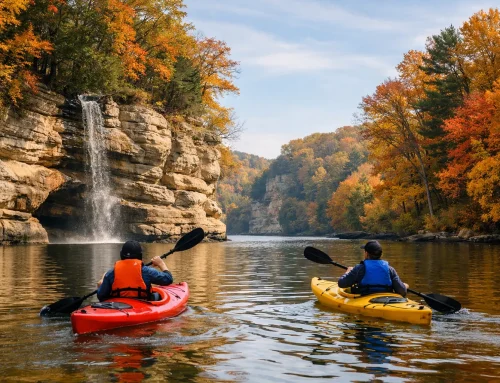 Starved Rock Kayaking in Fall Colors