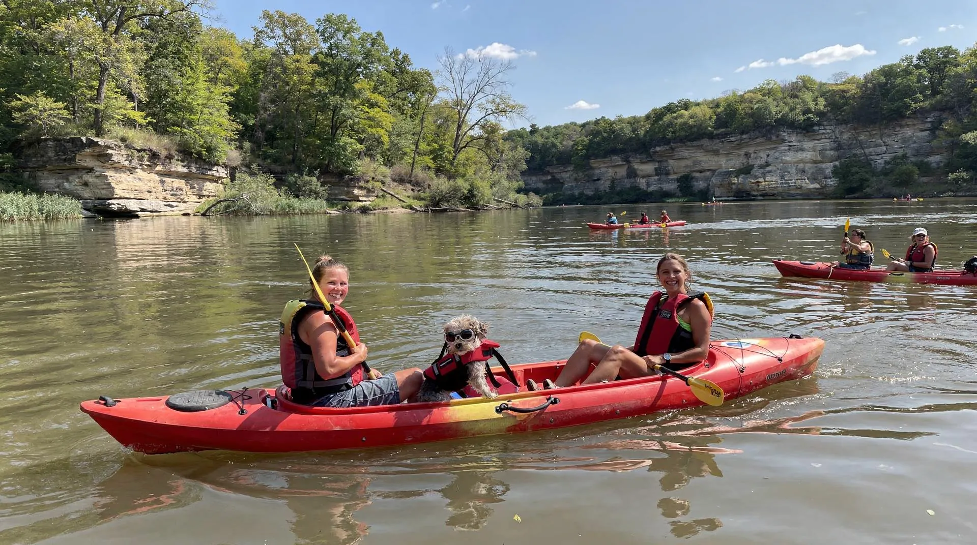 The waterway at Starved Rock Campground is dam-controlled flatwater, meaning there is no current