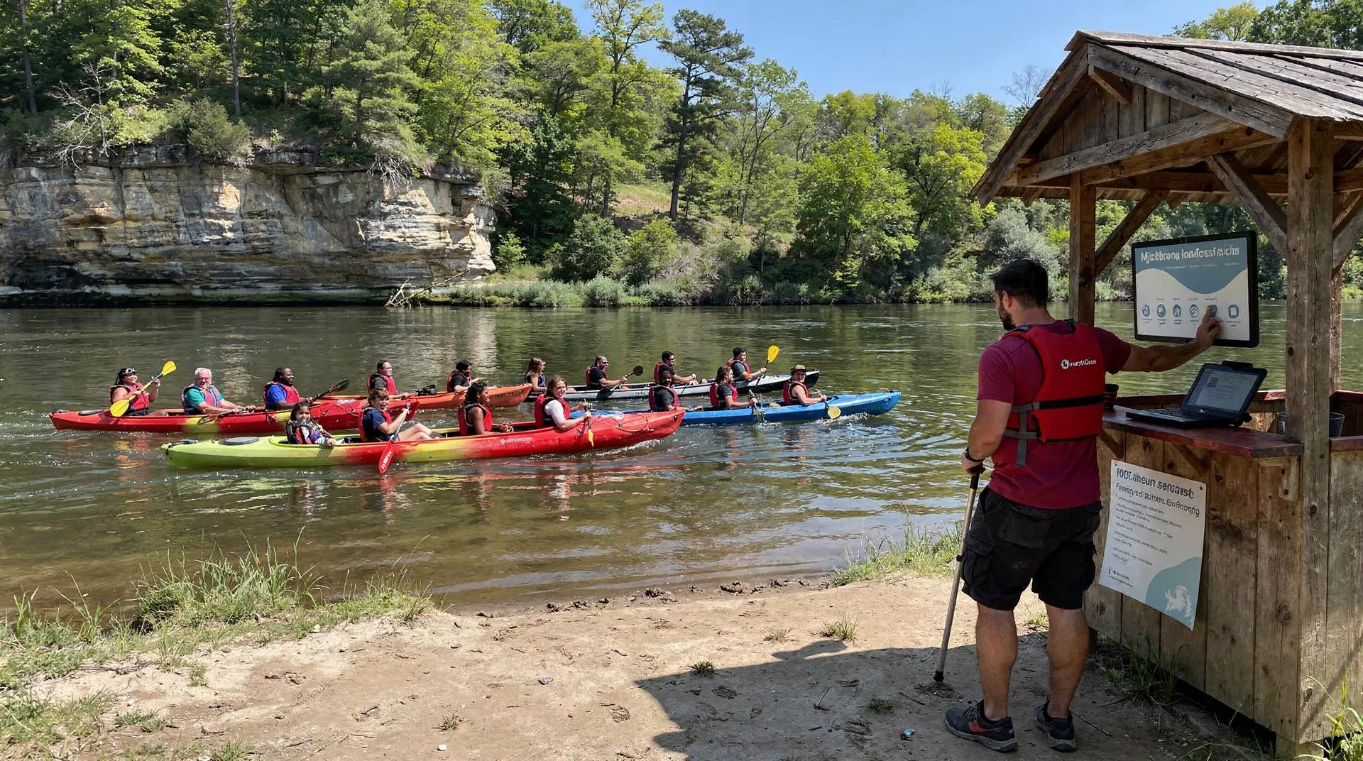 Booking a guided kayak tour at Starved Rock Campground is straightforward, with online booking available