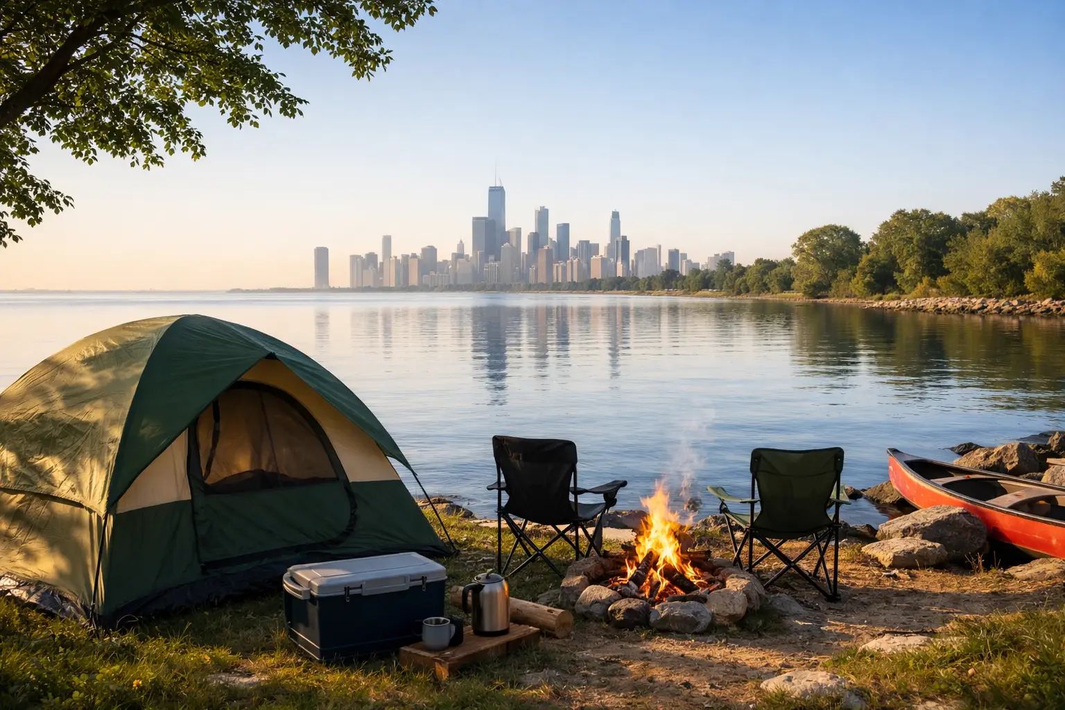 How to Book Waterfront Camping Near Chicago